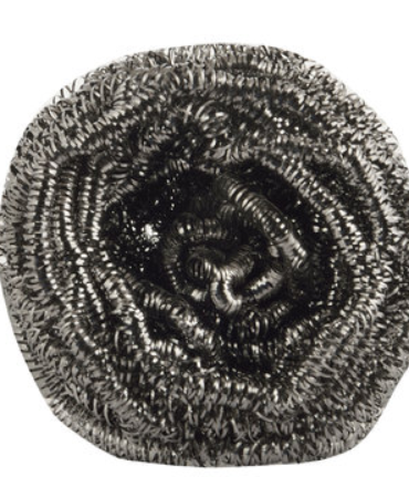 Brite Guard Stainless Steel Scrubber (Grey, Pack of 12)