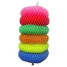 Mittal Bartan Juna Scrubber (Green, Yellow, Red and Blue) -12 Pieces