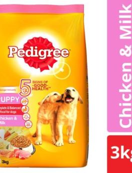 Pedigree puppy chiken and milk 3 kg Dry Dog Food_Muzaffarpureshop