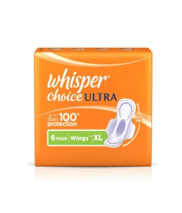 Wishper Choice Ultra Sanitary Pads - Extra Large (6 Pads)