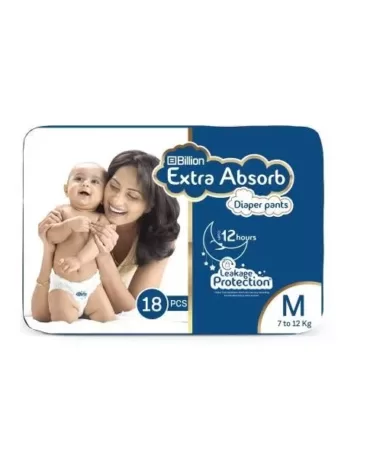 Billion-extra-absorb-pant-diapers-m-18 Piece