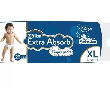 Billion-xl-extra-absorb-pant-diapers-26 Piece