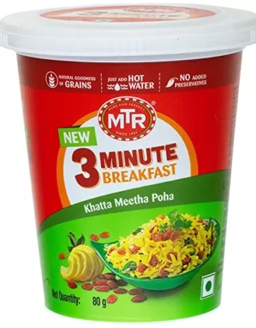 MTR 3 Minute Khatta Meetha Poha Cup 80 g