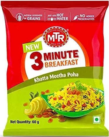 MTR 3 Minute Khatta Meetha Poha Pouch 60 g