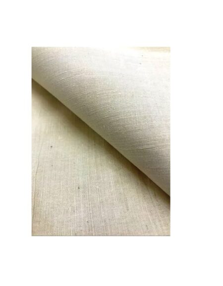 Tasar White-Plain-Silk-Fabric